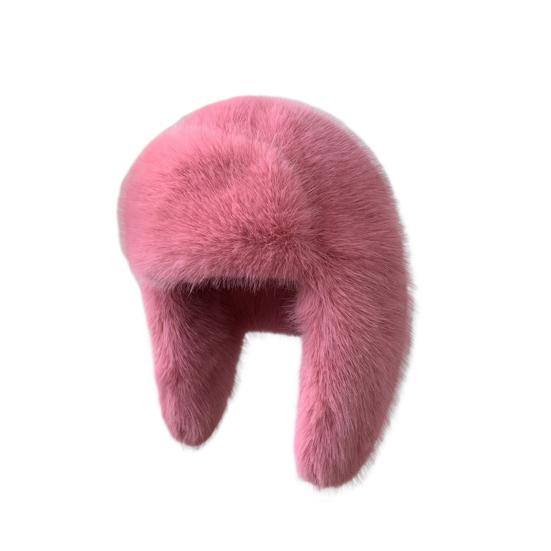 Шапка Лей Фэна Однотонная Искусственный Мех Лисы Лыжная Шапка Осень Зима Женская Теплая Шапка Аксессуары для Активного Отдыха