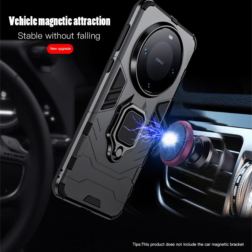 KEYSION Противоударный защитный чехол для Huawei Mate 60 Pro 50 40 Pro, мягкий силиконовый чехол + кольцо-подставка для ПК, чехол для телефона Huawei Nova Y90