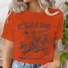 We Read At Dawn Cowgirl Tshirt Vintage Country Bookish Tops Gift For Book Lover Tee Bookish Cowgirl Retro Funny Reading Tshirt