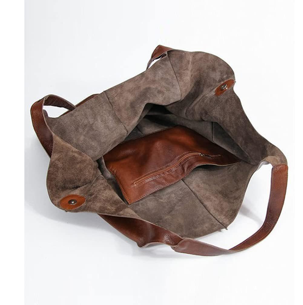 Винтажная европейско-американская женская сумка-тоут большой вместимости из мягкой кожи KTY