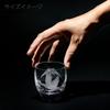 [Official Taiburo Studio] Edo Kiriko Mount Fuji and Crane Chilled Sake Glass TB0050-32, Paper Boxed, Made in Japan