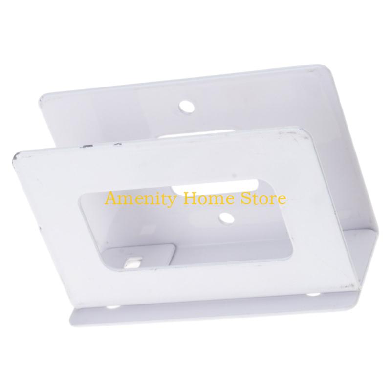 F26C Multifunctional Steel Wall Shelf For Router Storage Space Saving Design Drillless Installation Holds Multiple Devices