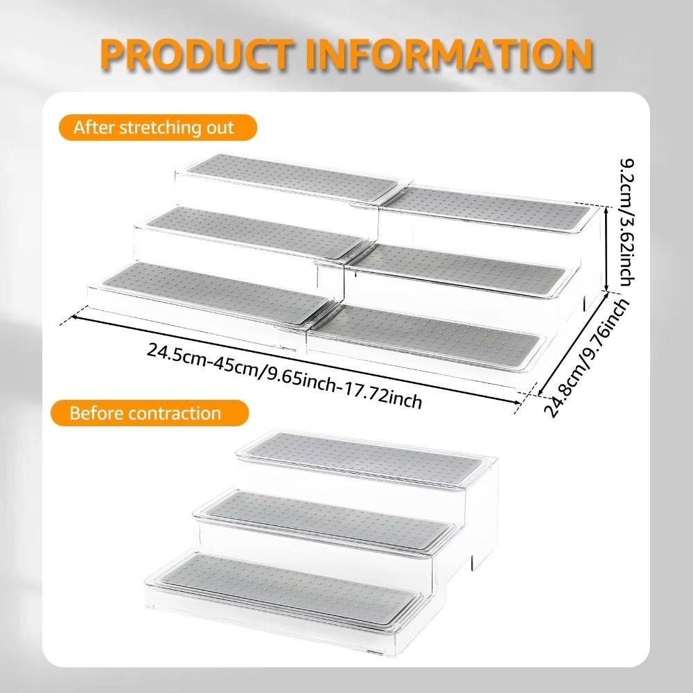 Видимая расширяемая полка для специй Регулируемая настольная полка-дисплей для косметики