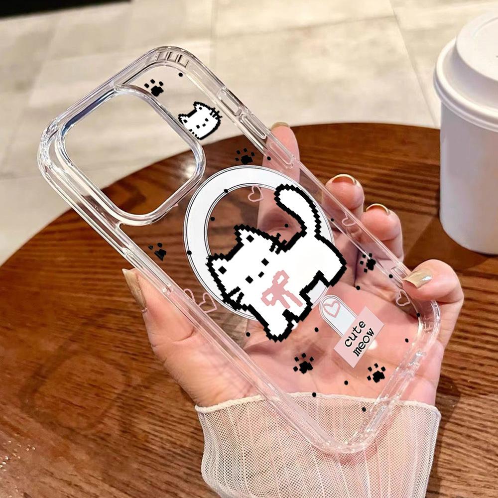 Магнитный чехол для телефона для iPhone 12 14 16 17 Pro 17 16 15 14 13 12 Pro Max 12 13 14 15 16 Высококачественный противоударный чехол Полная защита Милый стиль