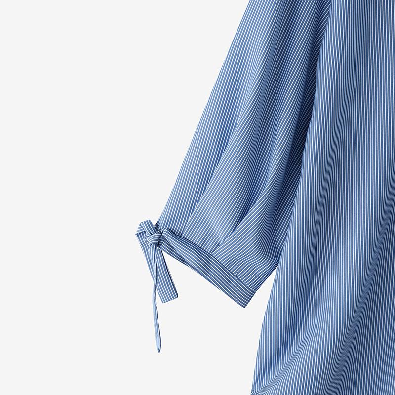 ZANZEA Женская повседневная свободная блузка с V-образным вырезом, рукавами 3/4 и клетчатым принтом, асимметричного кроя