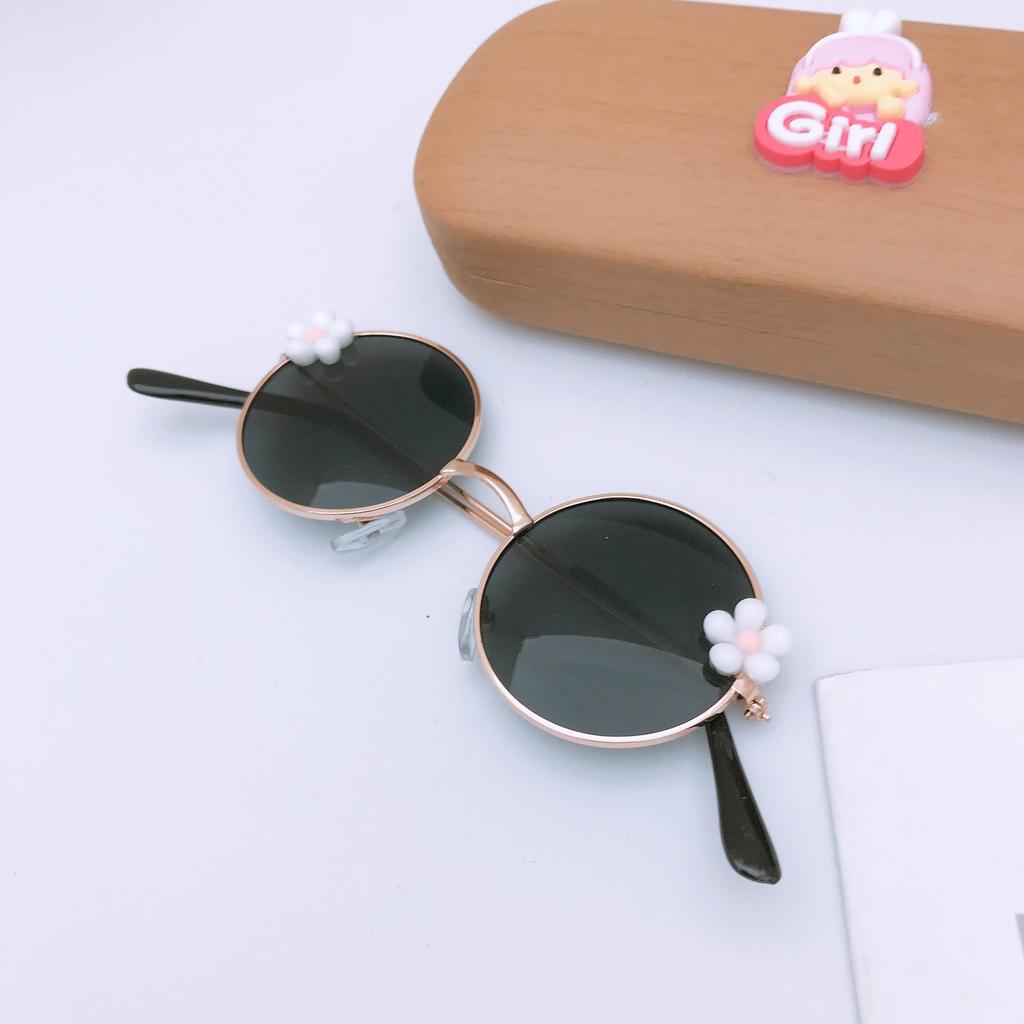Xiaohua Children'S Sunglasses Cute Round Frame Boys And Girls Sunscreen Uv Protection Sunglasses Baby Photo Glasses
