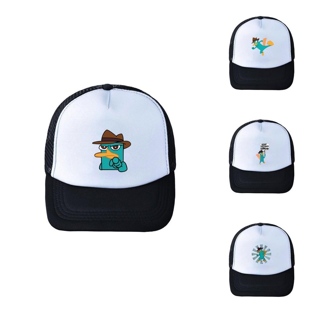 Platypus The Perry Baseball Cap Adjustable Mesh Wide Brim Summer Hat For Fans