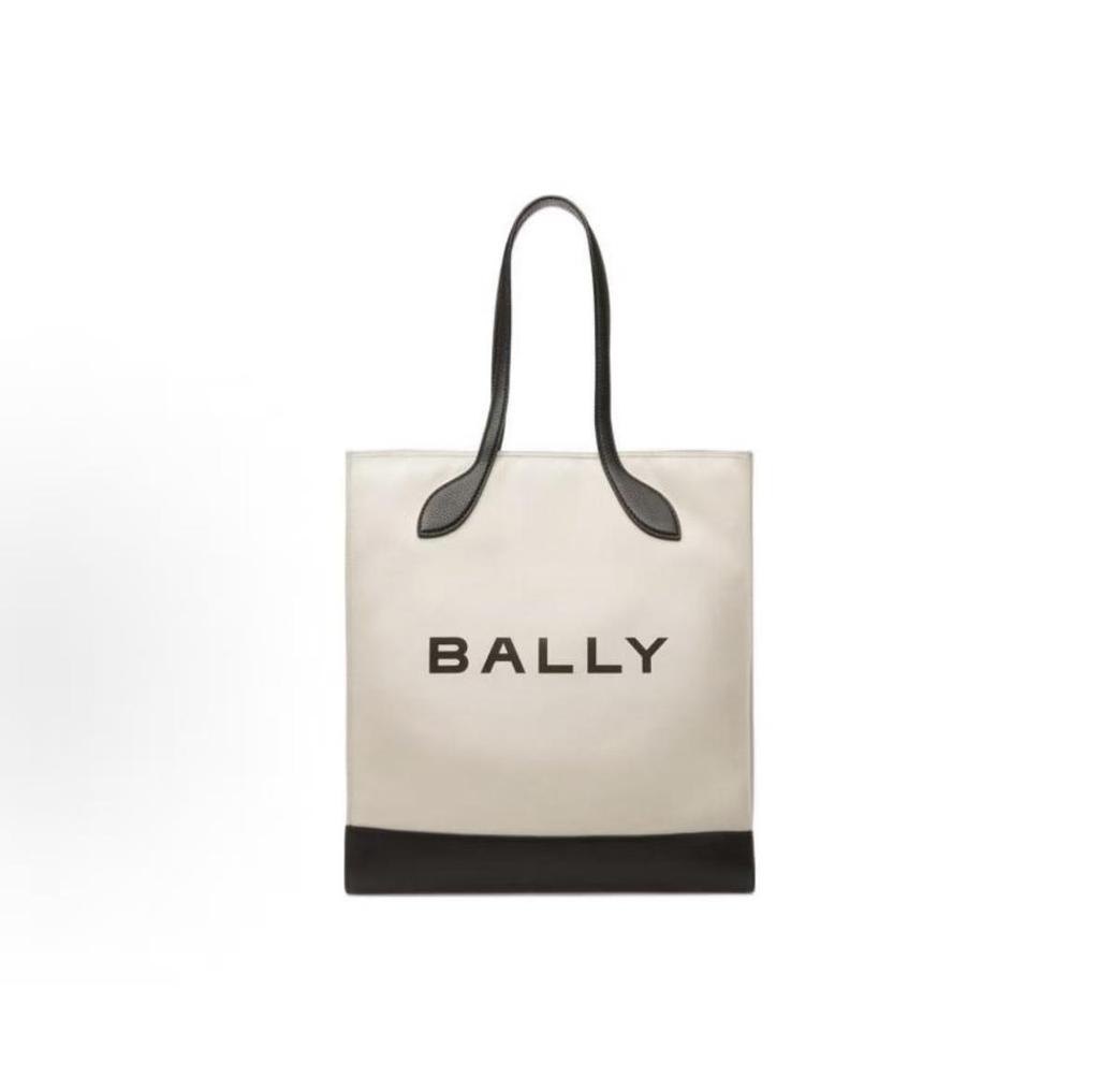 Bally Минималистичная тканевая сумка-тоут Сумка для покупок Наплечная сумка Ручная сумка Обычные женские сумки-тоут Белый 6304517