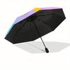 1pc Colorful Abstract Pattern Automatic Folding Umbrella, Portable & Foldable Design with 8 Ribs, Casual Outdoor Accessory yy250729046