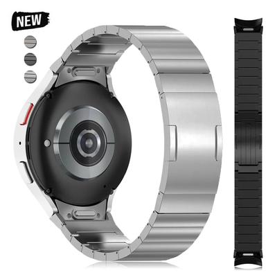 Титановый ремешок без зазоров для Samsung Galaxy Watch 7 6 5 4 44мм 40мм Металлический ремешок Quick Fit для Galaxy 4 6 Classic 5Pro 45мм Браслет