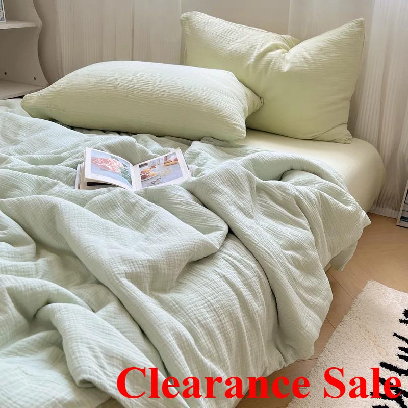 New class A double-layer yarn Xia Liang quilt four-piece summer single dormitory thin quilt summer air conditioner quilt