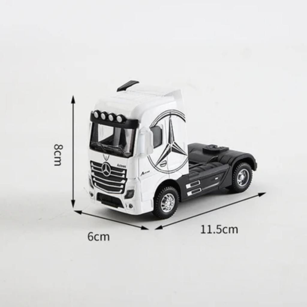 1/50 Alloy Diecast Metal Model Toy Container Truck Pull Back with Sound Light High Simitation Collectibles Kids Cars Toys Gifts