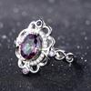 BELLA BOX Настоящий мистический Радужный циркон, кольцо с аметистом, обручальные кольца для женщин, оригинальные ювелирные изделия
