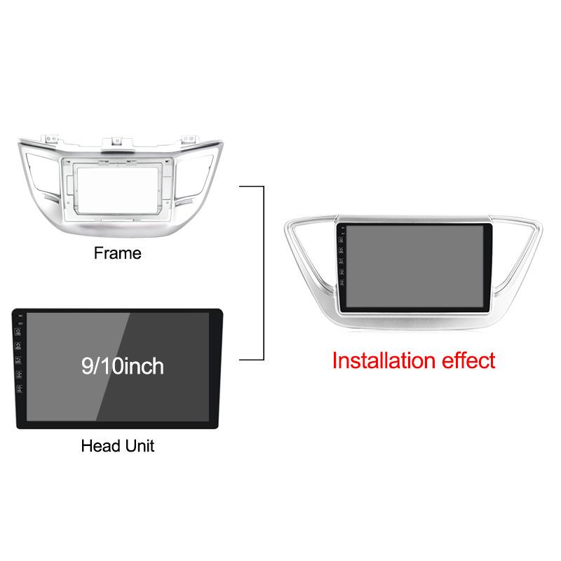 Навигационная система с большим экраном Android для Hyundai Tucson 2015-2018 годов с переменной проводкой рамы