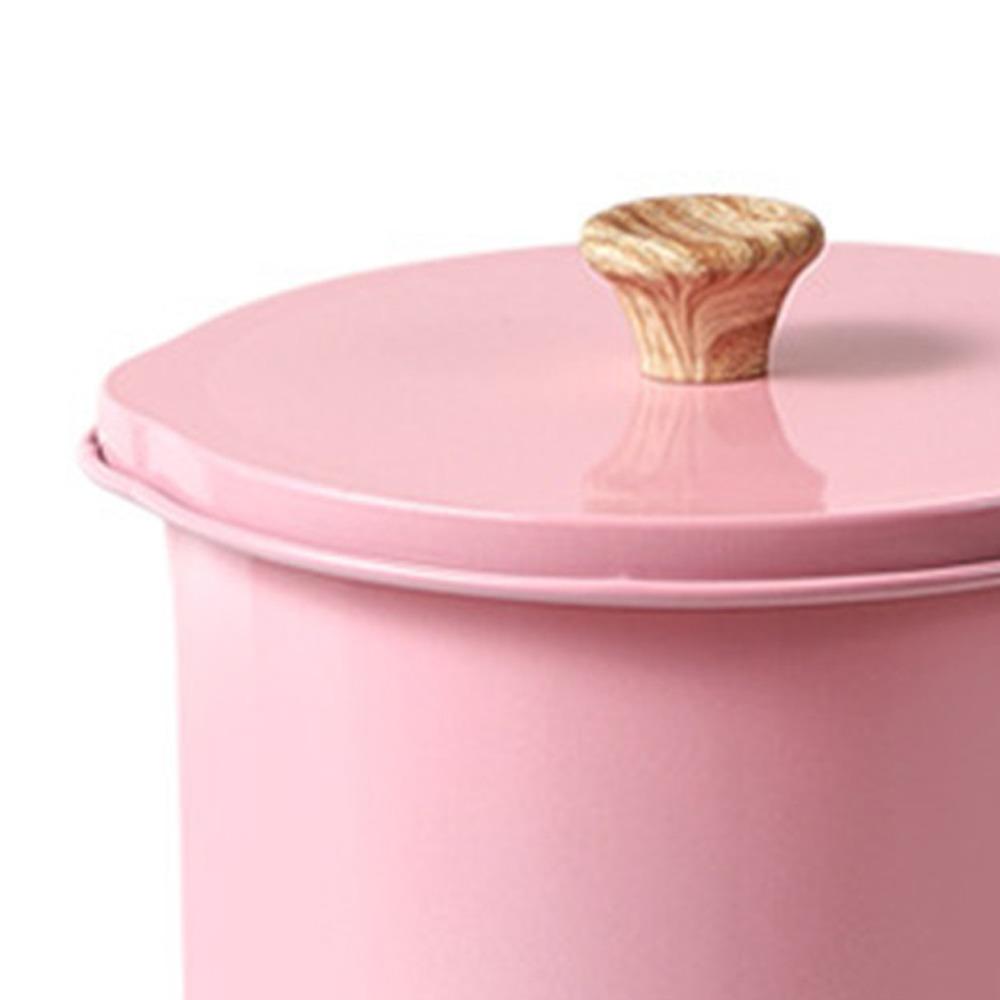 1.4L Oil Filter Container Iron Kitchen Oil Storage Tank Bacon Grease Keeper Home Canteen