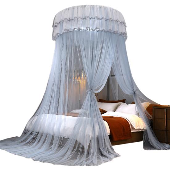 Hanging Mosquito Net Top Hook Encrypted Mesh Lace Patchwork Mosquito Repellent Round Dome Court Style Crib Canopy Bedroom Decoration
