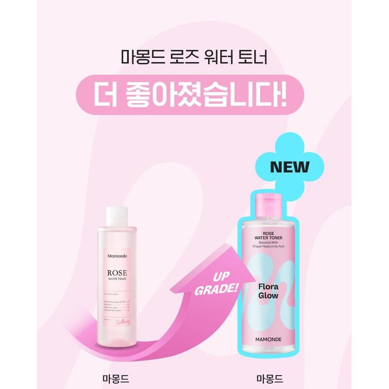 Mamonde Тонизирующий лосьон Flora Glow с розовой водой