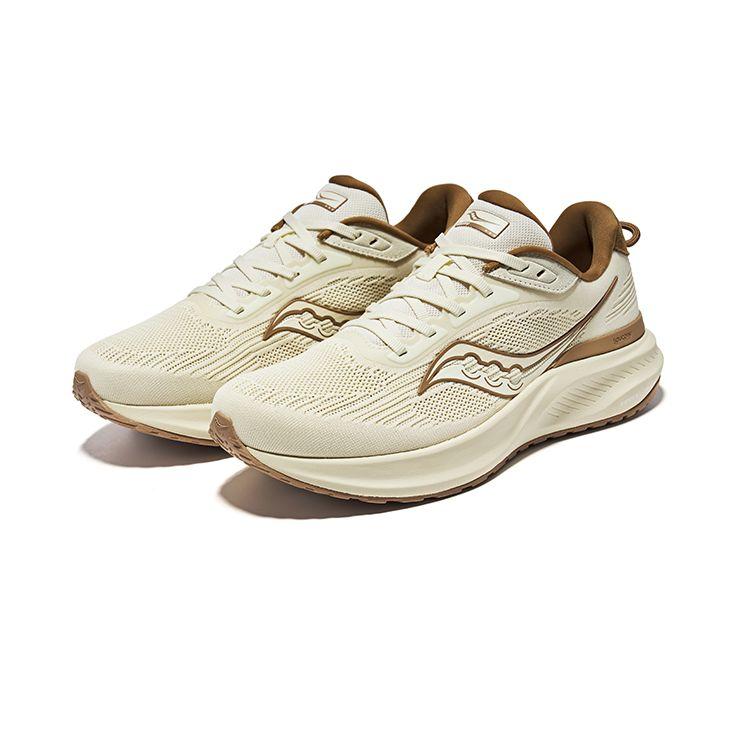 SAUCONY Puff 2 Everyday Comfort Walking Fabric Shock Absorption Durable Low-Top Casual Running Shoes Unisex Sneaker Beige S28220-1