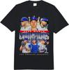 Hot Selling Dodgers Global T-Shirt Cross-Border Trendy Black Tee with Iconic 2025 World Champions Players Championship Graphic