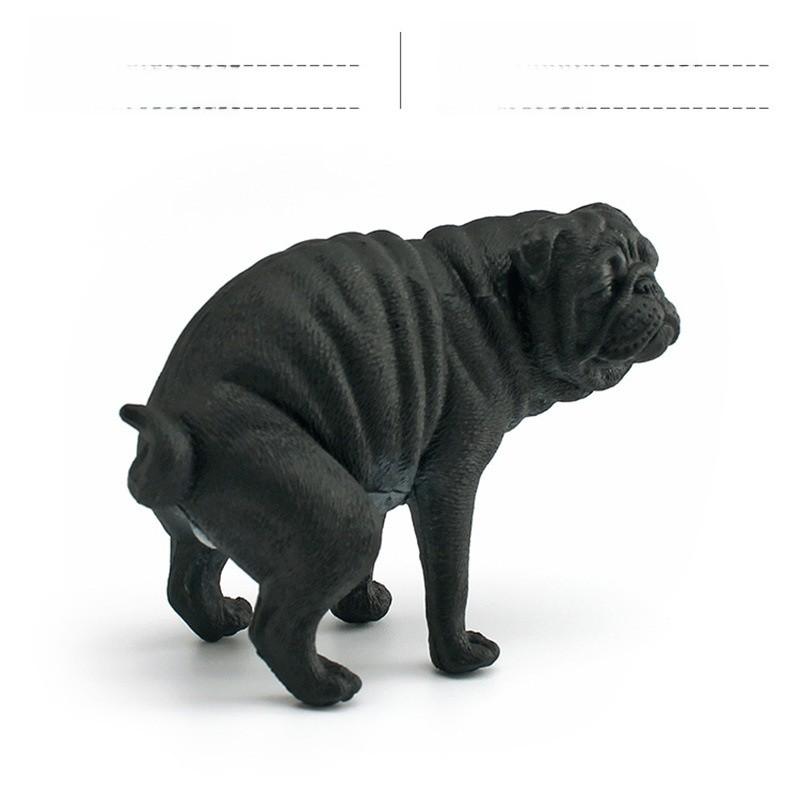 Модель животного из ПВХ статического типа «Собака мопс» для детской образовательной игрушки