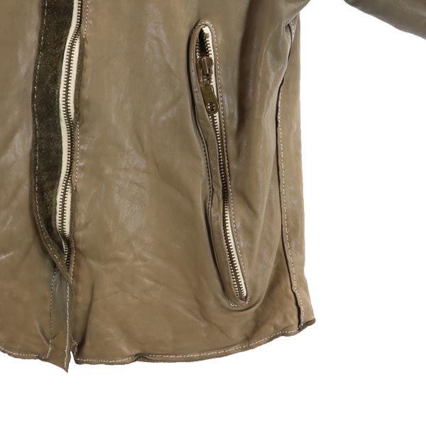 Sisii Сделано в Японии кожаная куртка Бежевый Женская Б/У