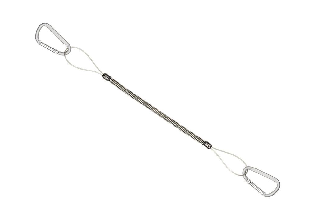 Daiichi Seiko Safety Rope 1515 Silver with Carabiner, for Fishing