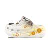 Crush Clog EVA Lemon Decorative Buckle Hand Painted Graffiti Casual Fashion Versatile Hole Shoes Unisex White