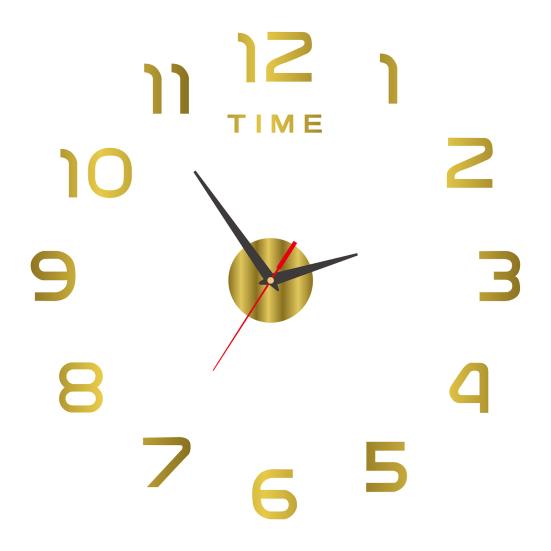 Nordic Style Wall Clock with Lasers Engraving 3D Digital Display Silent Sweep Movement Easy Installation Number Clock Room Decor