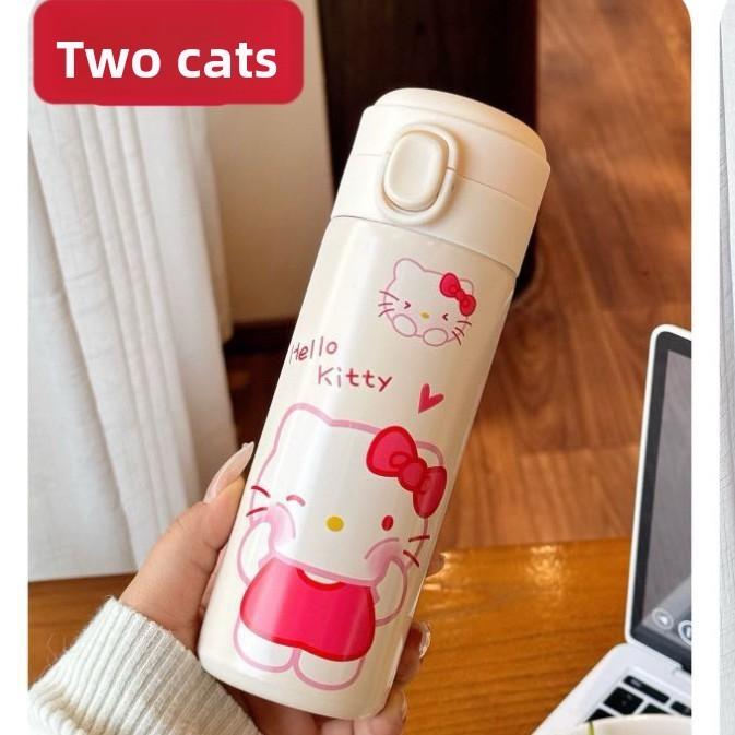 Термофляга Sanrio с клубничным мишкой и откидной крышкой для детей и студентов