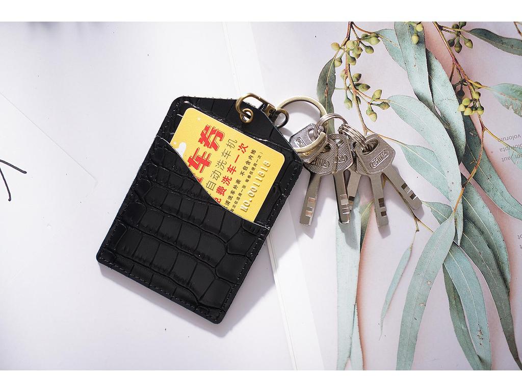 Leather ID Holder & Badge Protector for Work, Student, and Campus Access