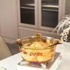 VISIONS Cornelle Amber Glass Stew Pot