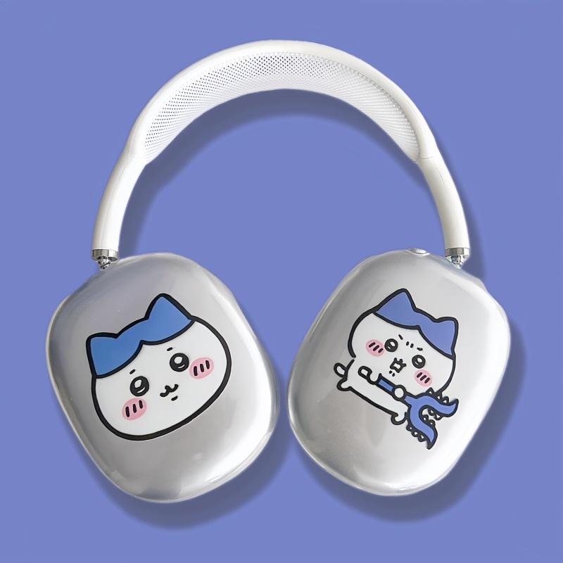 Applicable to Apple AirPods Max headset Bluetooth headset case Cartoon transparent soft case Cute and simple