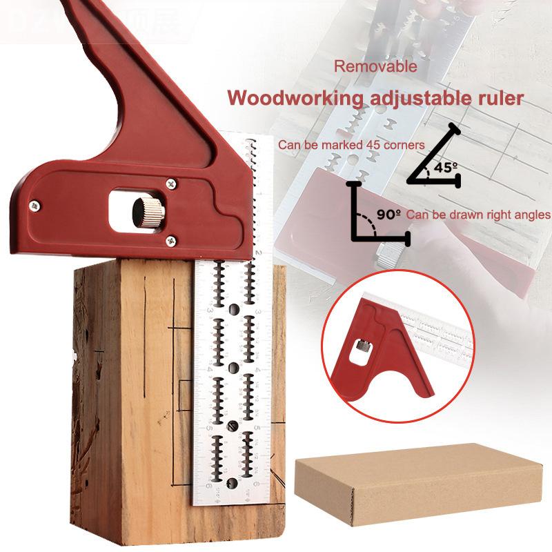 Угломер 0-180 градусов Деревообработчики Кромочная линейка Алюминиевый сплав Транспортир Углоискатель Линейка Прецизионный Плотницкий Измерительный инструмент