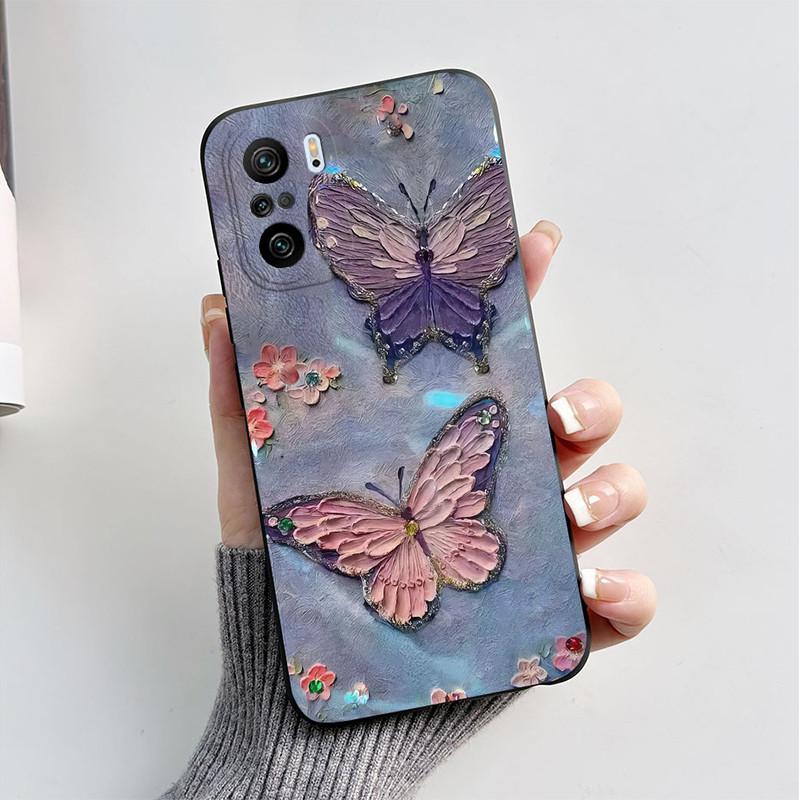 Чехол для Xiaomi POCO F3 Чехол POCO F3 5G Милый Бабочка Астронавт Мультяшный Мягкий Силиконовый Чехол для Телефона Для Poco F3 GT PocoF3 Fundas