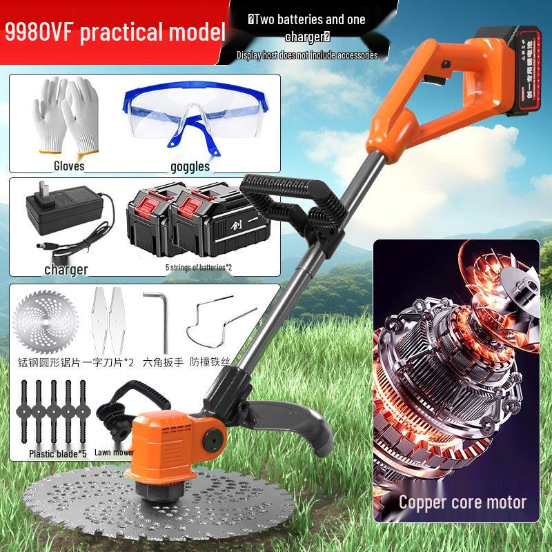 CHUANGYI Аккумуляторная электрическая газонокосилка для небольших садов и прополки