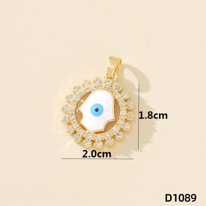 Devil'S Eye Jewelry Chain Pendant Hip Hop Jewelry Copper Gold Plated Zircon Accessories Pendant