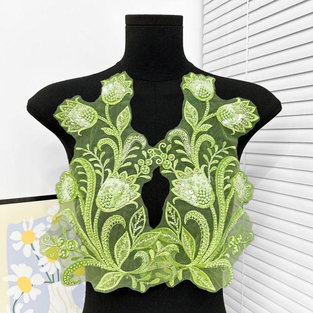 Multi Colored Bead Lace Nail Bead Handmade Lace Performance Costume Accessories Costume Making