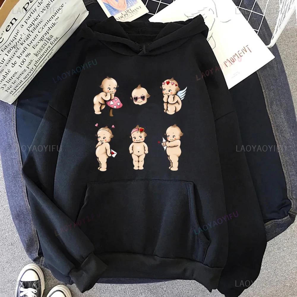 Kewpie Printed Hoodie Comfortable Personality Autumn and Winter Warm Suitable for Daily Activities Support Dropshipping