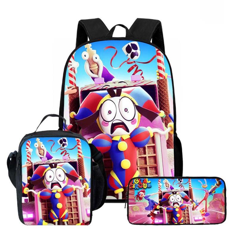 Kids Cartoon Backpack Set With Lunch Bag Pencil Case - Lightweight Ergonomic School Grades 1-6