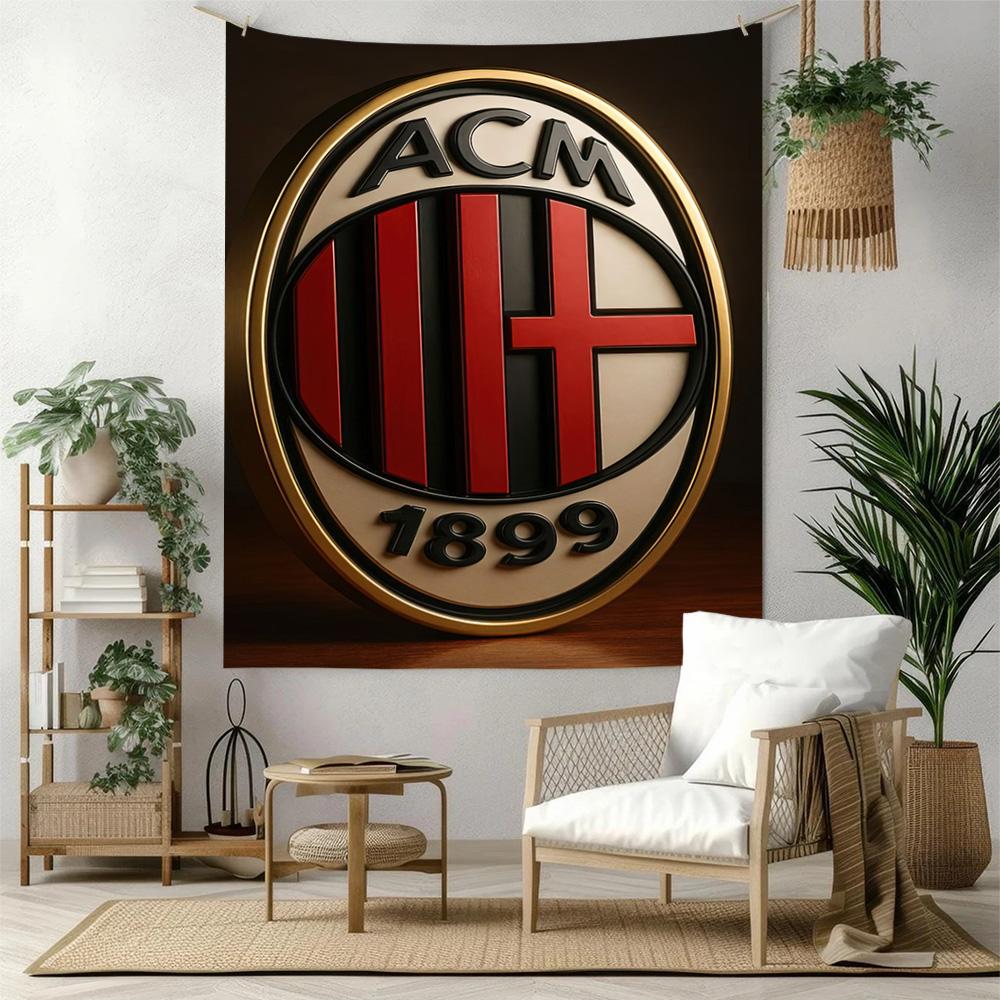 Ac Milan Wall Decor Tapestry Art For Pet Memorial Birthdaywedding Party Backdrop Family Gift