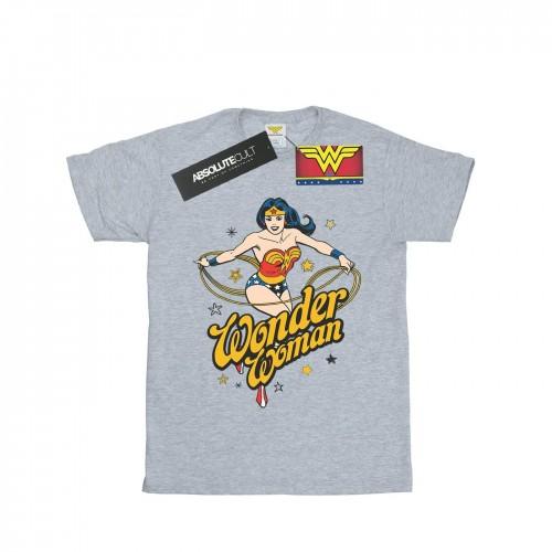 DC Comics Womens/Ladies Wonder Woman Stars Cotton Boyfriend T-Shirt
