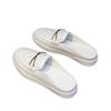 Fashion Women's Mules Shoes White Sandals Comfortable Fashion Designer Slipper Flat Leather Summer New 2025 Luxury Slippers for Women