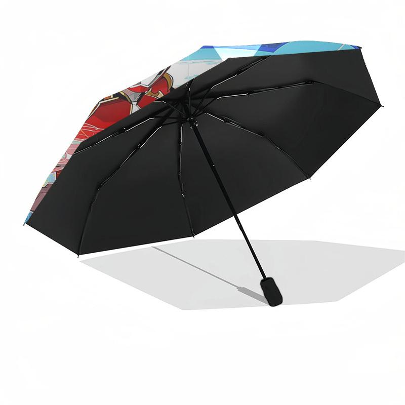 1pc Power Rangers Automatic Opening Folding Umbrella with 8-Bone Iron Frame, Portable for Outdoor Use, Travel, Daily Life, and Gift Giving.Y052