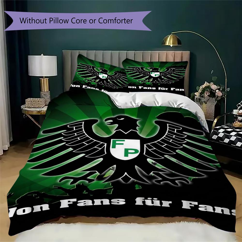SC Preußen Münster Pattern Bedding uilt Set uilt Cover Pillowcase Home Decoration Birthday Gift (1 * duvet cover + 2 * pillowcase without core)
