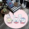 Usagi2 Round Area Rug,Carpet Rug for Living Room Bedroom Sofa Playroom Decor,Non-slip Floor Mat