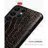 Crocodile Pattern Cowhide Leather Case for Samsung Galaxy S24 Ultra S25 S23 Plus S22 S21 S20 FE Note 20 Mobile Phone Hard Cover
