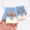 Cute Cartoon Children's Gloves Knitted Warm Gloves New Fingerless Mitten  Autumn Winter