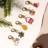 1 шт. Эмалированная декоративная клипса для рюкзака для ключей, для вечеринки, из сплава, подвески для сумки, рождественский брелок, подарки, кошелек для хранения, эстетика