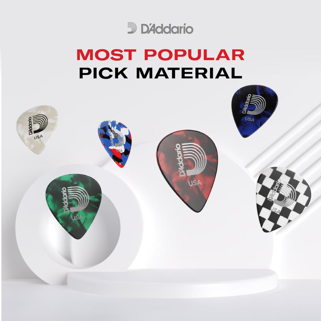 Целлулоидная шахматная доска, стандартная упаковка медиаторов D'Addario, 0,70 мм, Тип, 1CCB4-10, 10 шт.