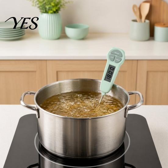 Oven Thermometer Food Thermometer, Instant Read Digital Cooking Accurate Temperature Measurement, for Grilling Baking Candy Frying Oil